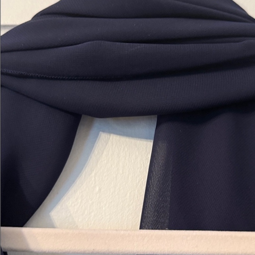 Amsale Navy Embellished Maxi Dress - Picture 11 of 12